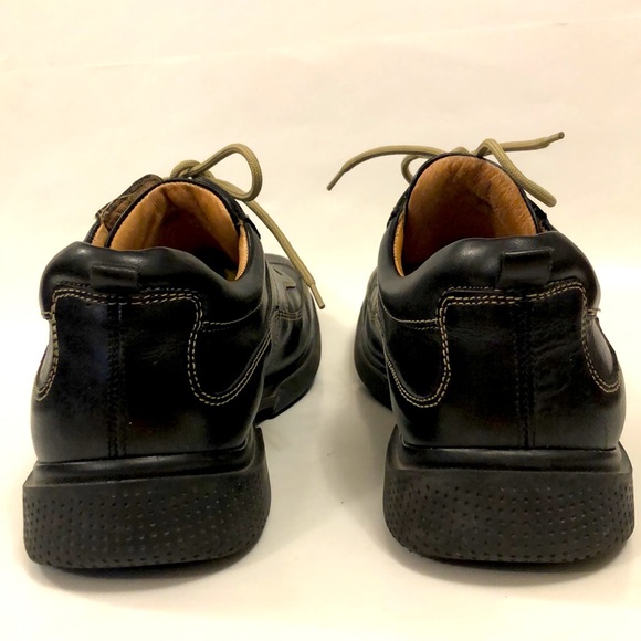 Forge 43 Men’s 10 Shoes Black Leather Upper & Lining Tan Stitch Lace Excellent - Picture 6 of 10